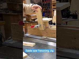 Simple tenoning jig for the table saw #woodwork #tools #diytools