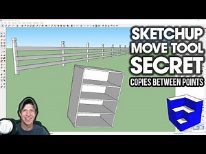 SketchUp MOVE TOOL SECRET - Creating Copies Between Points