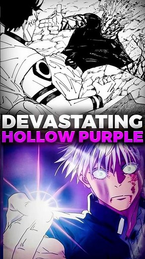 Gojo Hits Sukuna With Hollow Purple at Point Blank Range