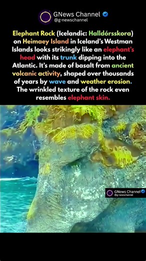 Elephant rock was made from ancient volcanic activity