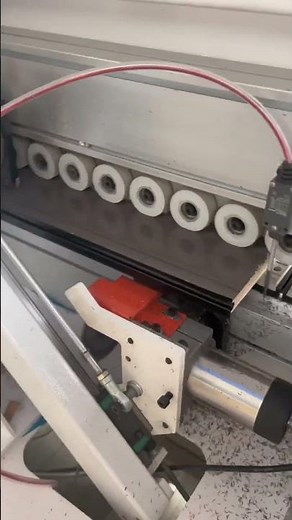 J/C Edge Banding Machine #woodworkingmachinery #edgebandingmachine #edgebander #pvc #cabinetdoors