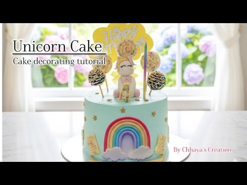 Unicorn themed cake tutorial | Soft Vanilla- Pineapple Delight