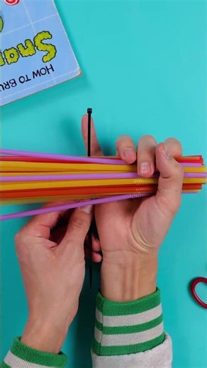 ✂️ Fun Straw Craft Idea for Kids #kidslearning #diyforkids