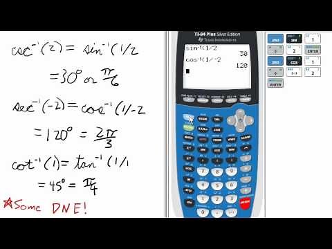 Inverse Reciprocal Trig on TI 84 Graphing Calculator