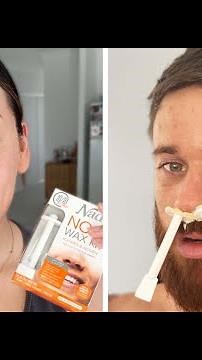 She Waxed his Nose while he was Sleeping!