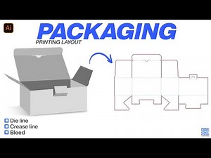 Top Lock Box | Packaging Printing Layout | Adobe illustrator in HINDI / हिंदी में