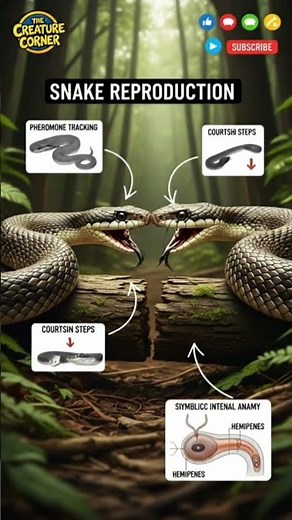 #DreamScreenAI“Snake Reproduction Explained 🐍 | How Snakes Mate | Amazing Animal Facts #shorts