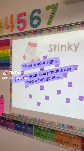The students LOVE this one!!! Stinky Feet! Super easy and quick to setup and you can use any worksheet you already have! #teachersoftiktok #classroomgames #math #5thgradeteacher #handsonlearning