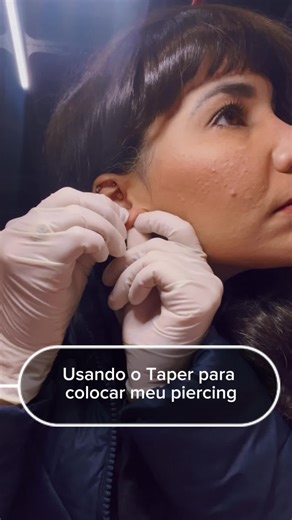 Como colocar o piercing Labret sozinho com facilidade? Taper! Já conhecia? #piercing #lojadepiercing #lojadepiercingsonline