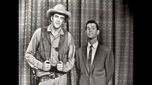 James Arness promotes the first episode of GUNSMOKE (to be aired on Sept 10, 1955) on The Johnny Carson Show. | The Legacy of Gunsmoke