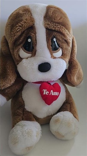 Applause Honey Sad Sam Plush Dog Te Quiero Sound Brown White 12" Love Vintage toys