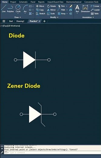 AutoCAD ELectrrical Practice- Diode , Zener Diode #autocadelectrical #diode #zenerdiode #autocad
