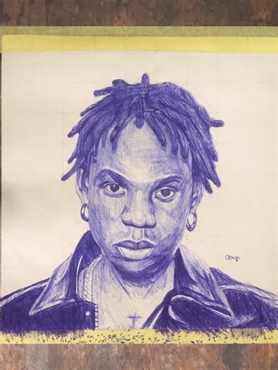 drawing rema in blue pen #art #pendrawing #portraitdrawing #penart #penartdrawing #nigeria #celebrityart #afrobeats #afrobeatsmusic #ayrastarr #rema @badboyrema