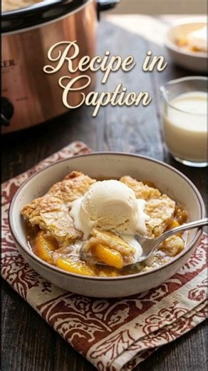 Slow Cooker Peach Dump Cake
