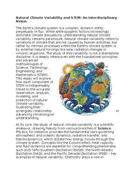 Natural Climate & STEM - No Prep - Worksheet - 100% Editable