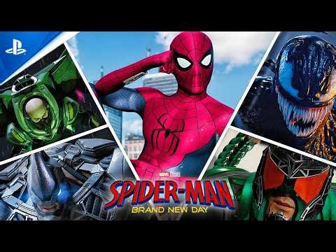 NEW Spider-Man Brand New Day Suit vs All Villains Boss Fight FULL GAME - Spider-Man 2 PC Mods