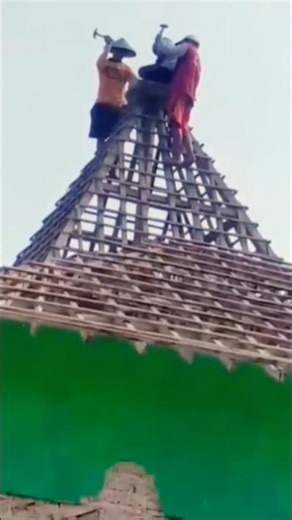 Roof Demolition Action#shorts #shortvideo