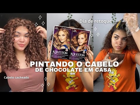 RETOCANDO O CABELO CHOCOLATE SOZINHA EM CASA *brown hair* 🍫✨💖