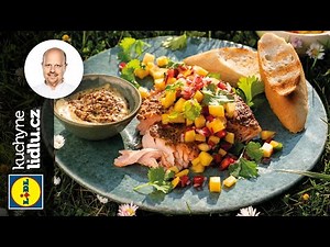 Losos uzený v teplém kouři s mangem - Roman Paulus - RECEPTY KUCHYNĚ LIDLU