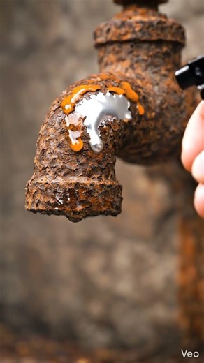 Rusty Water Tap Restoration | Satisfying Rust Removal Spray #shorts