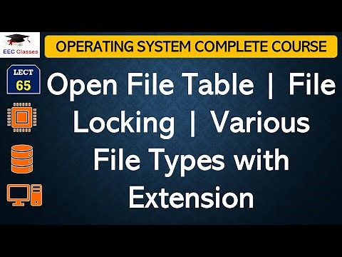 L65: Open File Table | File Locking | Various File Types with Extension | Operating System
