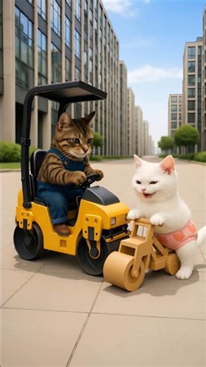 The cat dad made the coolest tractor in the world. #cat #kitten #catvideos