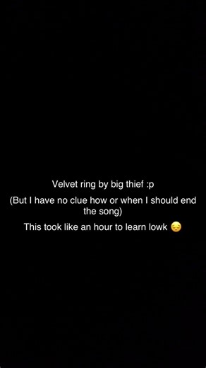 “Yours is thicker than a velvet ring” I broke my low e string right after this #bigthief #guitar