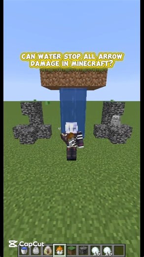 Can Water Stop An Arrow In Minecraft?? |CraftBitsYT| #gaming #minecraft