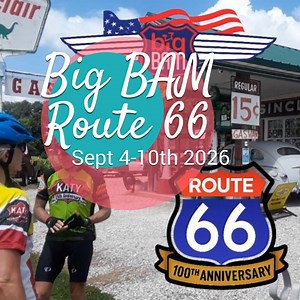 14 reactions · 3 comments | Ride the "Mother Road" on the 100th Anniversary of Route-66 across the State of Missouri! This 6-day ride supported ride has Camping, Hotel & RV options. "Early Bird" Special: the first 100 registrants receive a free Event Cycling Jersey! Register online at: www.bigbamride.com or call the BigBAM Hotline at 636 987-2600 | Big BAM | Facebook
