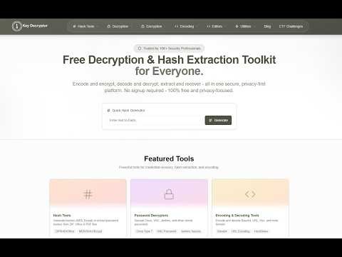 Key Decryptor - Demo Video