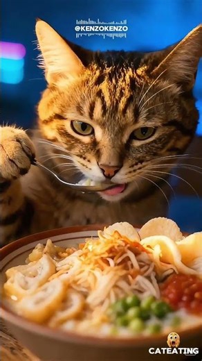 Cats eating on the side of the road, looking like they're enjoying it😸😸#catvideo #fypシ #cutecat