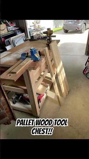 Pallet Wood Tool Chest of Drawers