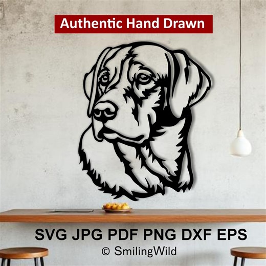 Labrador Retriever SVG, Single-piece Cut File for Metal Wall Art, Dog Vector Graphic Laser Cutting, CNC Images - Etsy UK