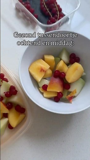 Gezond tussendoortje om af te vallen | magere kwark met fruit 🍑🥛