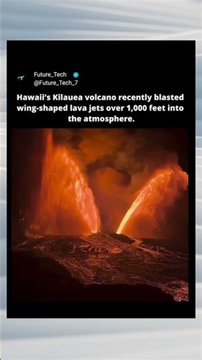 Nature’s "Wings" of Fire! 🤯🌋🔥 (1,000ft Lava Jet)#shorts