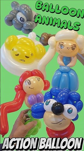Balloon Animals Made by Action Balloon 3.0 #balloonart #balloonanimals #ballooncharacter
