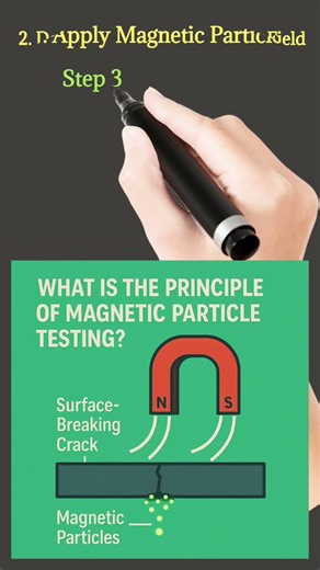What is the Principal of Magnetic Particle Testing in NDT? #ndtshorts #materialtesting