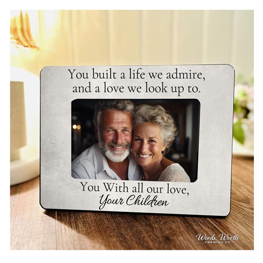 50th Anniversary Gift Frame, Golden Anniversary Gift, Anniversary Gift for Parents, 50 Years Married, Personalized Photo Frame - Etsy