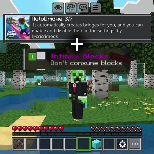 Auto Bridge Update 3.7: Create Infinite Blocks in Minecraft