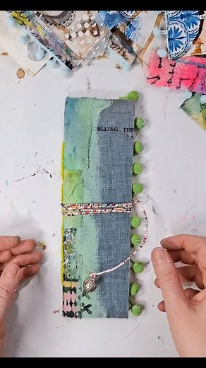 5.3K views · 1.5K reactions | Using up scraps of paper to make my journal for this year's #caredecember2025 #bookart #bookmaking #bookbinding #bookartist | Lisa Goddard Art | Facebook