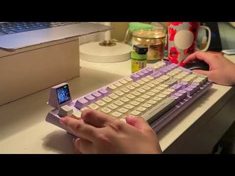 Thocky & Creamy Keyboard ASMR | Late night typing and mouse shuffling work | No Talking Tingles