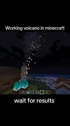 How to make working volcano in Minecraft