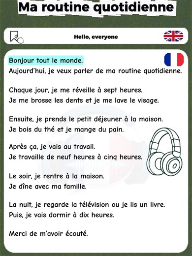 My Daily Routine in French