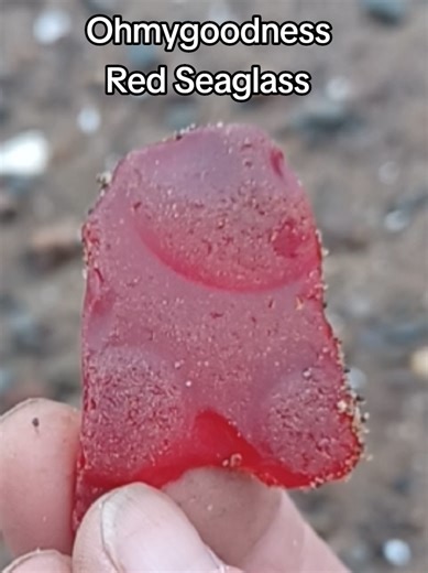 Ohmygoodness this was a find. Red Seaglass Musselburgh beach #fyp #seaglass #red #treasure #Scotland