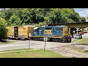 Solo CSX GP38-2 Pulls 51 Cars Around The Loop! - CSX Y123 - Weldon, NC