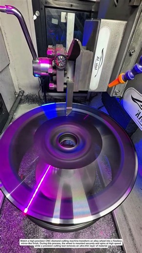 Insane CNC Wheel Rim Diamond Cutting Process | Mirror Finish Precision Machining