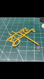 How to set happy birthday on cake / cake topper . . . Hi this is the easy way to set happy birthday on your cake . . . #fondant #fondantdoll #fondantfigurine #cake #cakes #caketopper #cakeart #cakeartist #cakedesign #cakedecorating #birthdaycake #weddingcake #gumpaste #modellingchocolate | Antony Bidesh