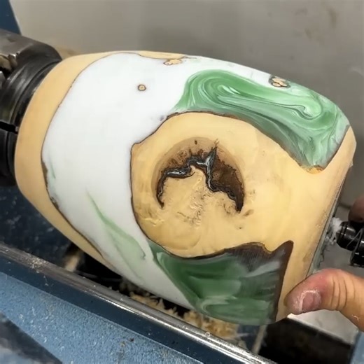 232K views · 4.1K reactions | Woodturning Blank Made from Burl and Epoxy Resin | DIY & Crafts USA | Facebook