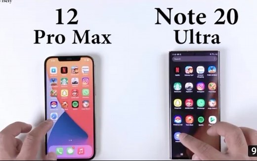 iPhone 12 Pro Max与Note 20 Ultra：速度测试+尺寸比较+内存管理