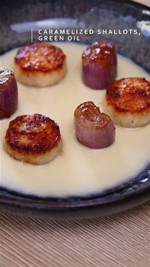 Scallops with Lime Beurre Blanc & Caramelized Shallots
